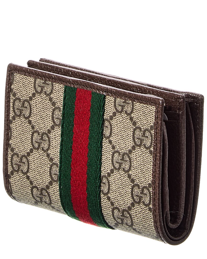 Gucci Gucci Ophidia Small Gg Supreme Canvas & Leather Card Case