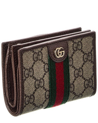 Gucci Gucci Ophidia Small Gg Supreme Canvas & Leather Card Case
