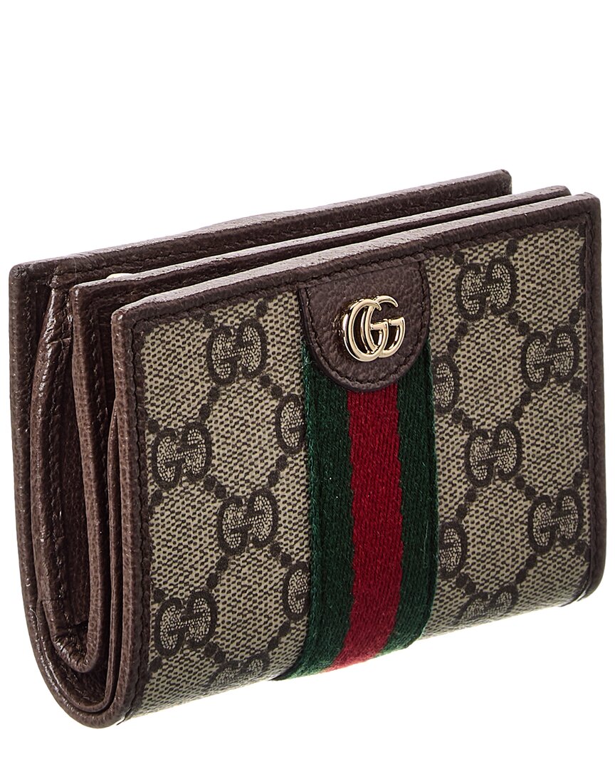 Gucci Gucci Ophidia Small Gg Supreme Canvas & Leather Card Case