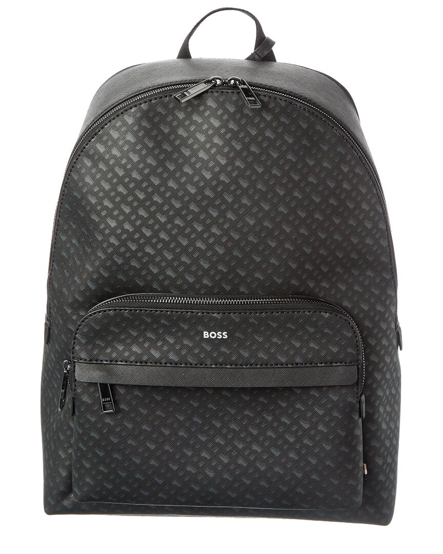 boss leather backpack Hugo LOFT Inside boasts a pouch pocket and an additional zip entry pocket for organised storage of your essentials BOSS Black Faux-Leather Backpack BOSS