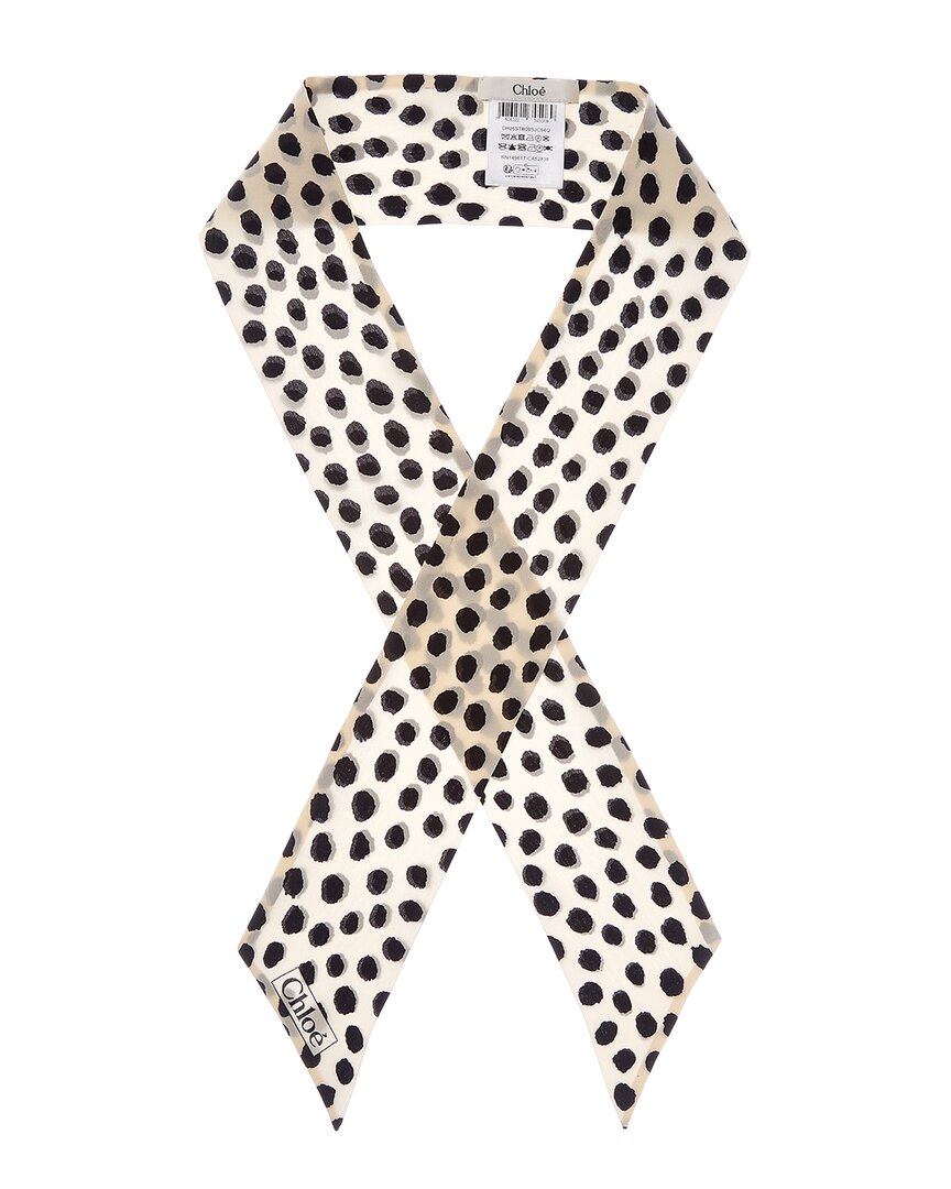 Chloé Chloé Logo Silk Scarf