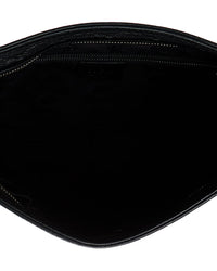 Gucci Black Guccissima Flat Messenger Bag