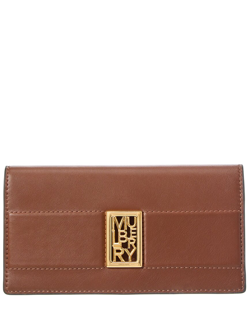 Mulberry Sadie Leather Continental Wallet ONE SIZE Brown Multi