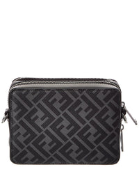 Fendi Squared Ff & Leather Camera Case Organizer