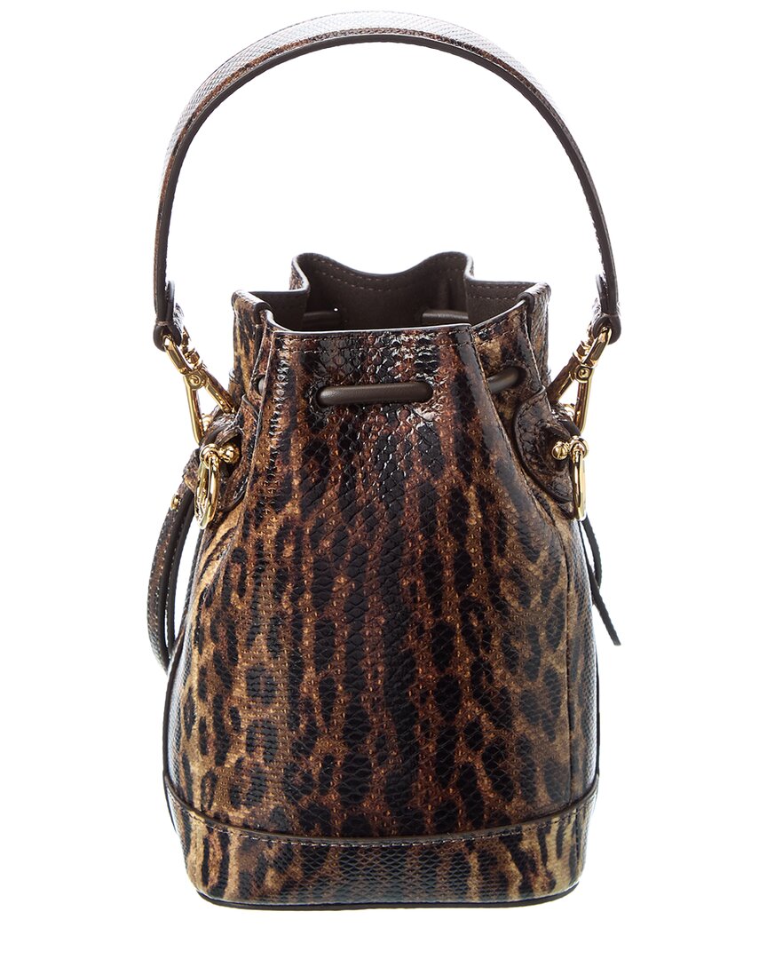 Fendi Mon Tresor Mini Snakeskin Bucket Bag