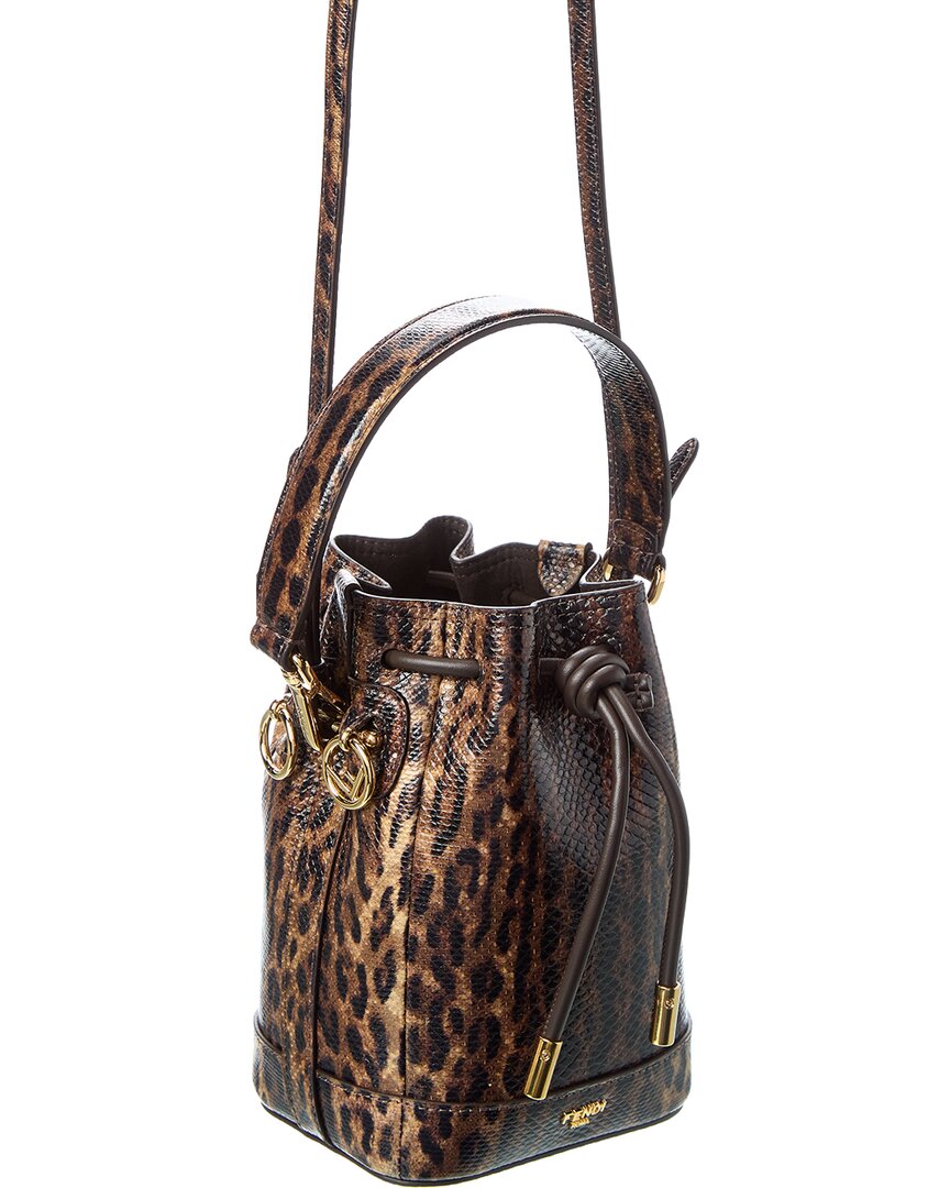 Fendi Mon Tresor Mini Snakeskin Bucket Bag