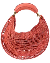 Chloé Chloé Summer Banana Raffia & Leather Hobo Bag