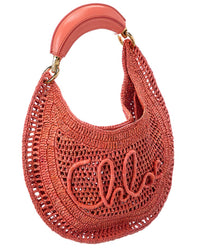 Chloé Chloé Summer Banana Raffia & Leather Hobo Bag
