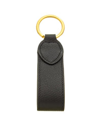 Valentino Vlogo Plaque Leather Keychain