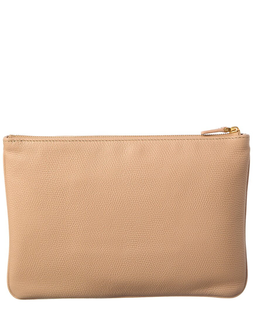 Valentino Vlogo Signature Leather Pouch