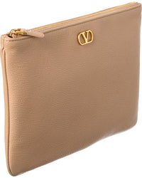 Valentino Vlogo Signature Leather Pouch