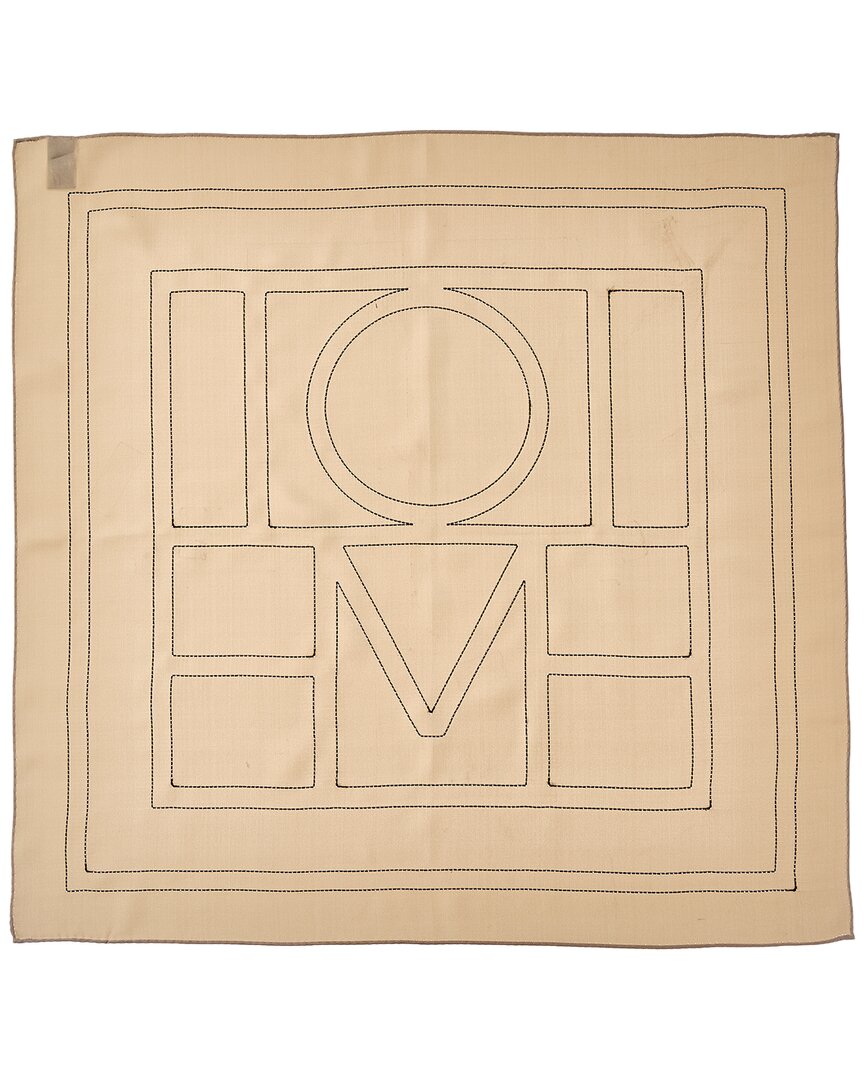 TOTEME Toteme Embroidered Monogram Silk Scarf