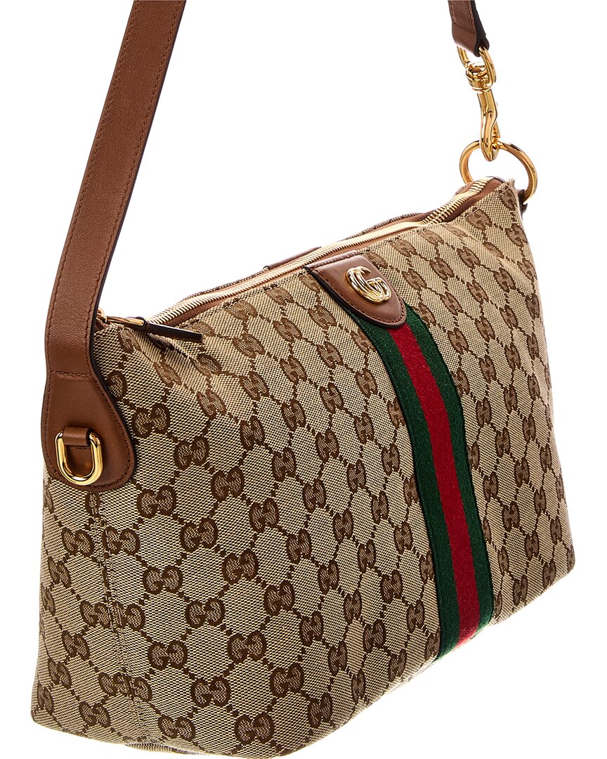 Gucci Gucci Ophidia Medium Canvas & Leather Cosmetic Cas