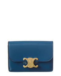 Celine Triomphe Leather Card Holder
