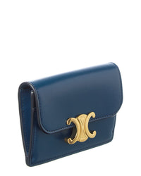 Celine Triomphe Leather Card Holder