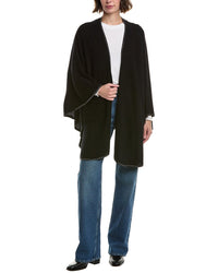 Sofiacashmere Knit Wool & Cashmere-Blend Cape