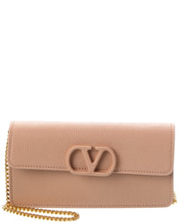 Valentino Valentino Vlogo Signature Leather Wallet On Chain