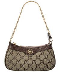 Gucci Ophidia Mini Gg Supreme Canvas & Leather Shoulder Bag