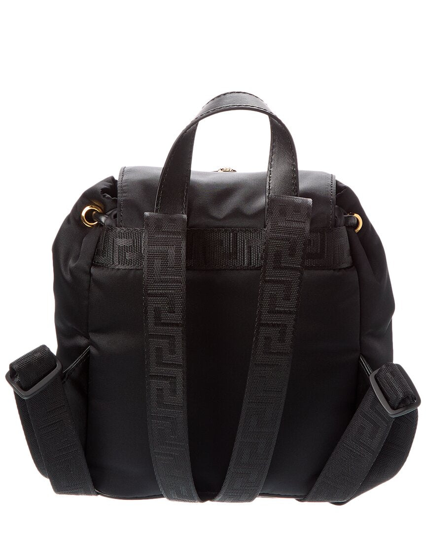 Versace Nylon & Leather Backpack