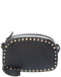 Valentino Rockstud Grainy Leather Camera Bag