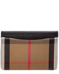 Burberry Burberry Check Canvas & Leather Crossbody