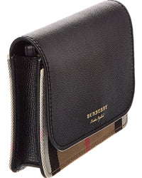 Burberry Burberry Check Canvas & Leather Crossbody