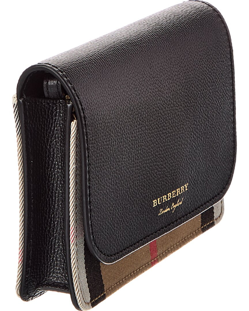 Burberry Burberry Check Canvas & Leather Crossbody