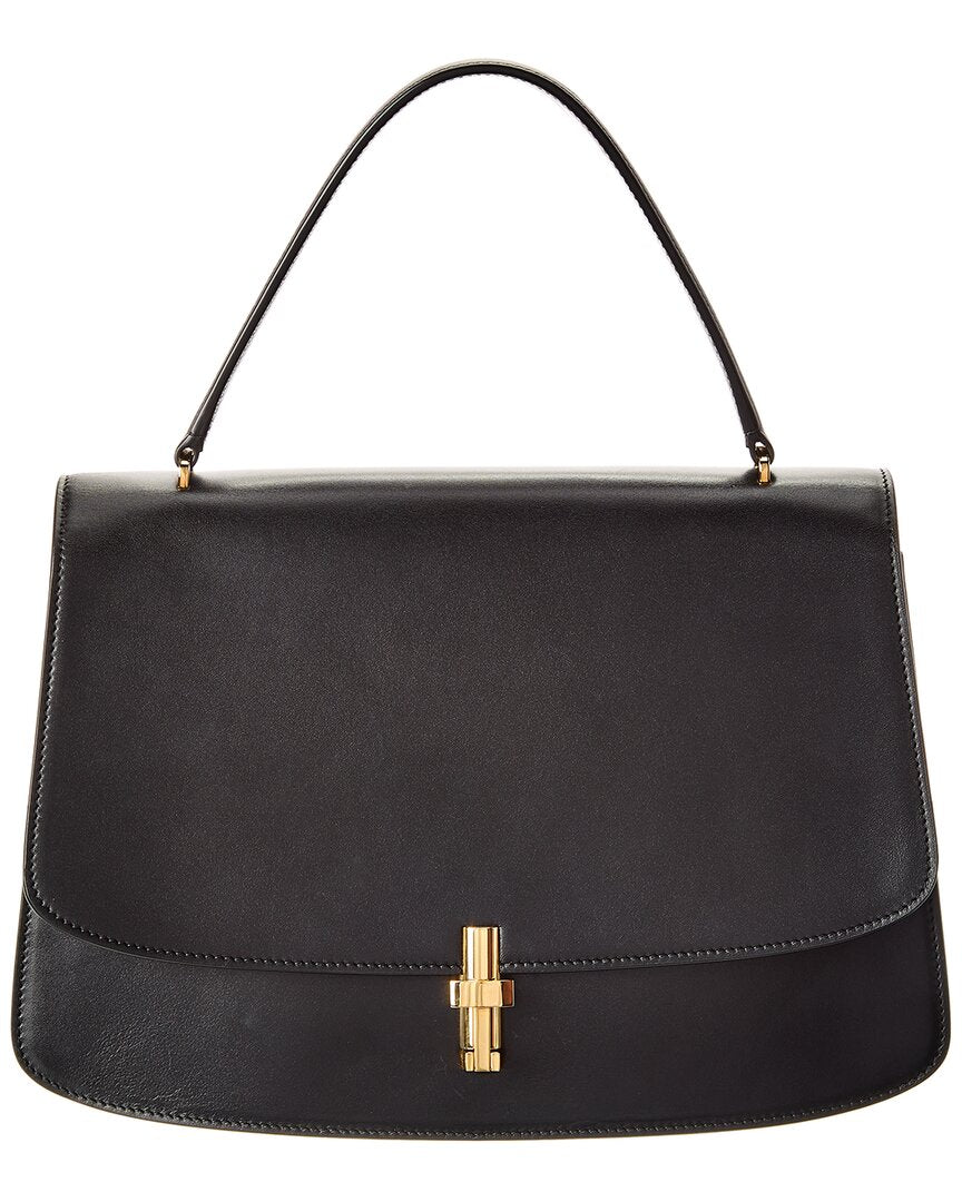 The Row Sofia Leather Satchel ONE SIZE Black