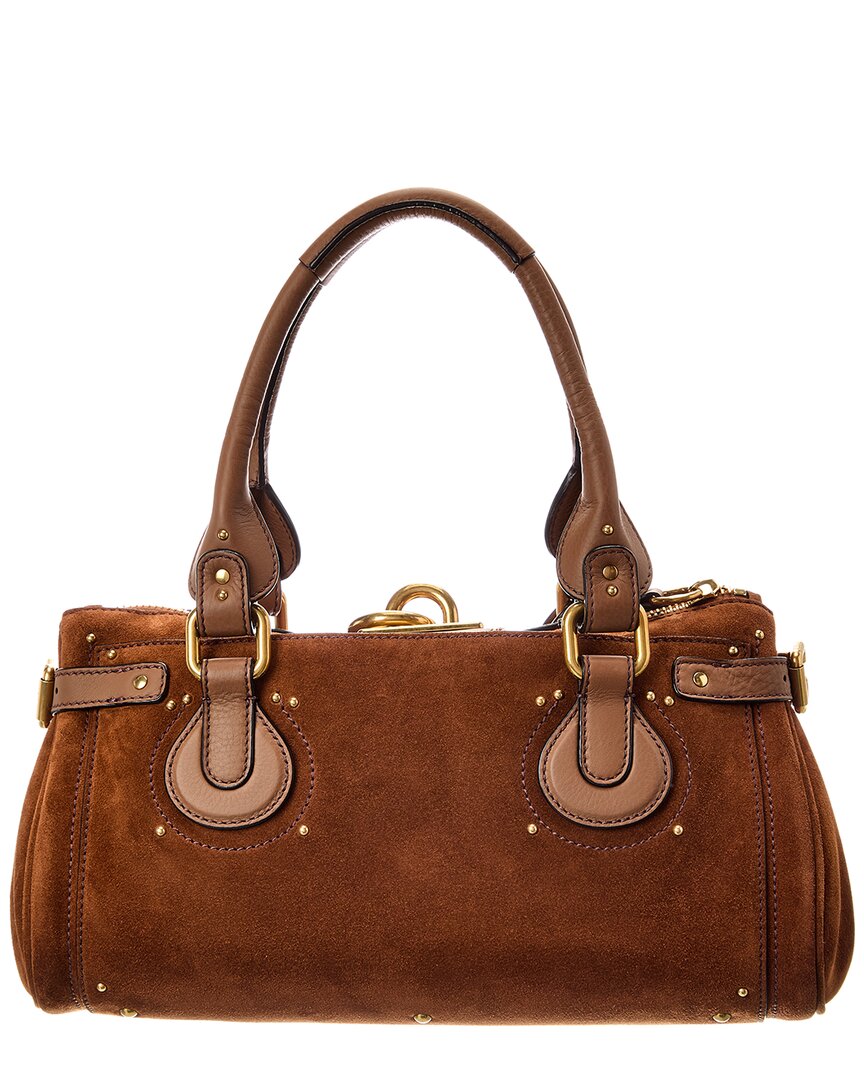 Chloé Chloé Paddington Suede & Leather Shoulder Bag