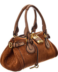 Chloé Chloé Paddington Suede & Leather Shoulder Bag