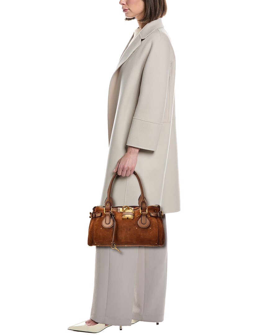Chloé Chloé Paddington Suede & Leather Shoulder Bag