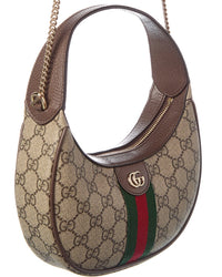 Gucci Ophidia Small Gg Supreme Canvas & Leather Hobo Bag