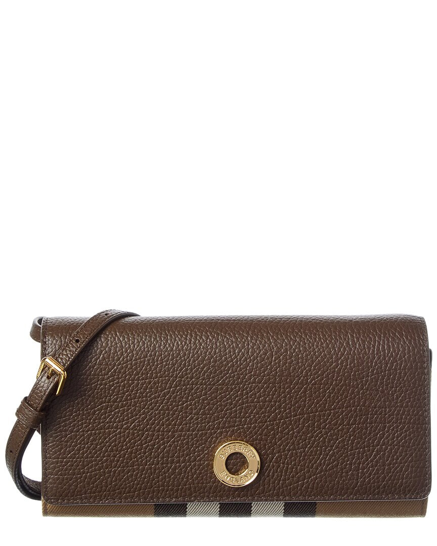 Burberry Burberry Check Canvas & Leather Crossbody