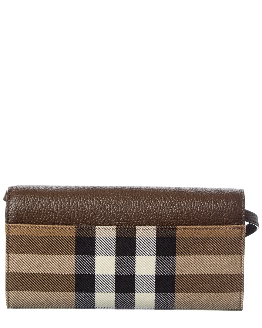 Burberry Burberry Check Canvas & Leather Crossbody
