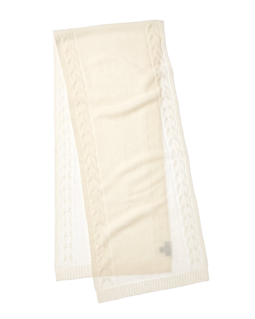 Bruno Magli Cable Border Cashmere Scarf