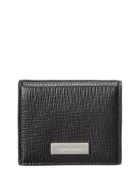 Ferragamo Logo Leather Coin Purse Black