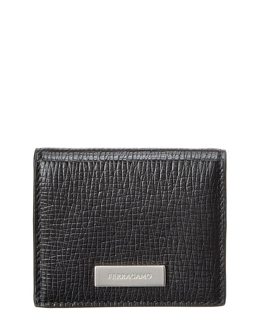 Ferragamo Logo Leather Coin Purse Black