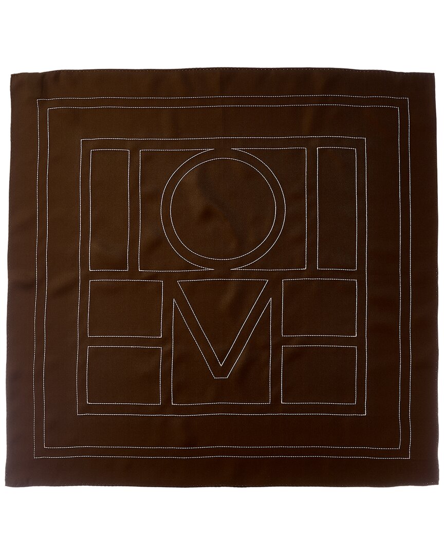 TOTEME Toteme Embroidered Monogram Silk Scarf