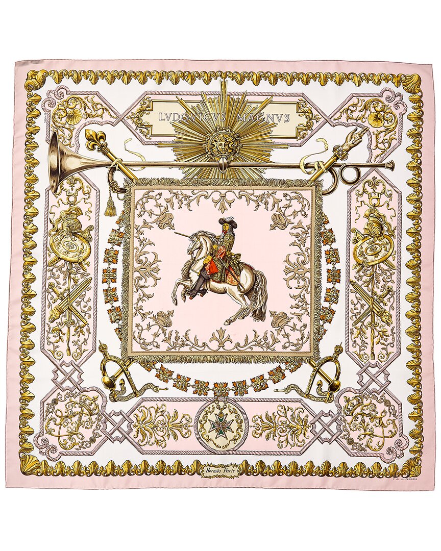 Hermès Ludovicus Magnus Françoise De La Perrière Silk Scarf (Authentic