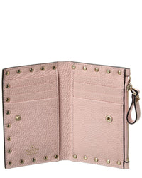 Valentino Valentino Rockstud Grainy Leather Card Case