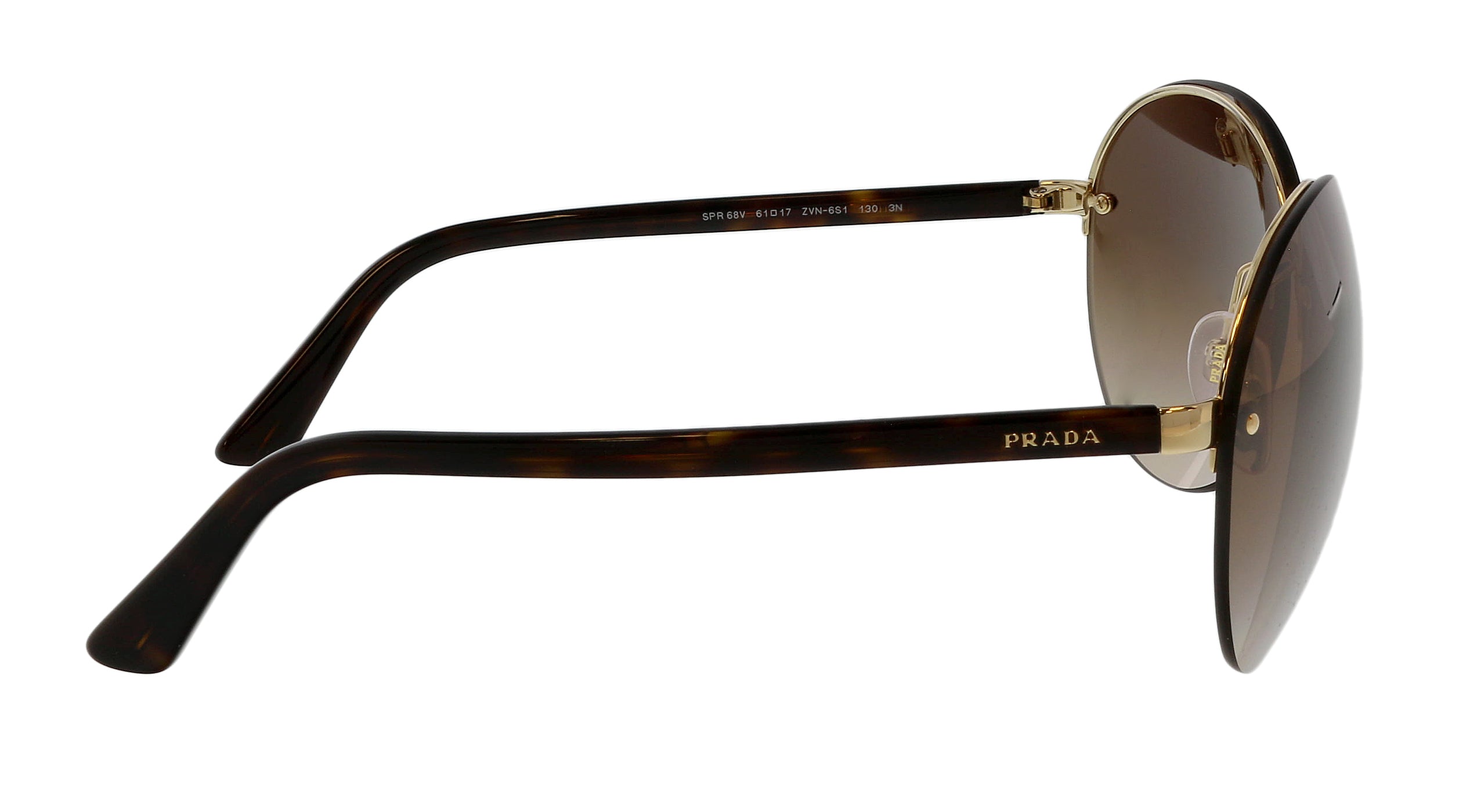 Prada 0PR 68VS ZVN6S1 Oval Gold Gold Sunglasses – Bluefly