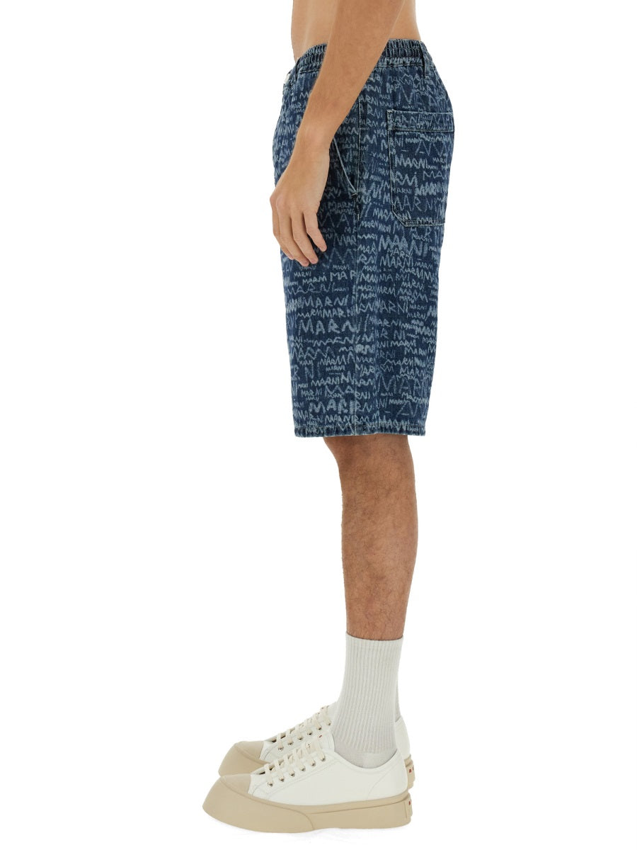 Marni Men Short In Denim