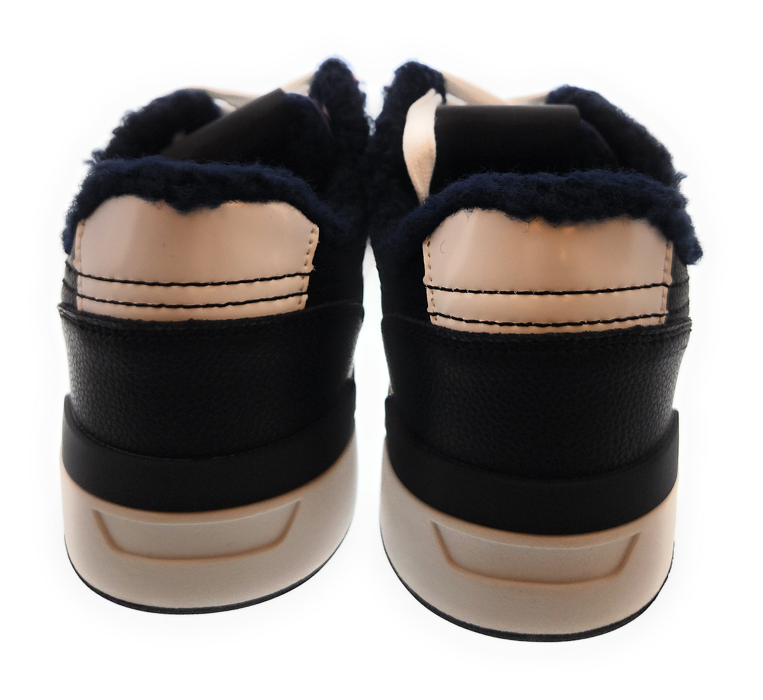 Versace Jeans Couture Black Fuzzy Lined Sneakers-