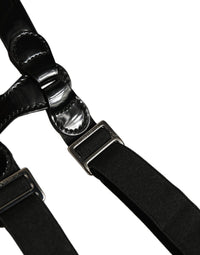 Dolce & Gabbana Dolce & Gabbana Black Adjustable Silver Metal Clips Men's Suspenders