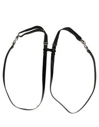 Dolce & Gabbana Dolce & Gabbana Black Adjustable Silver Metal Clips Men's Suspenders