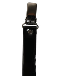 Dolce & Gabbana Dolce & Gabbana Black Adjustable Silver Metal Clips Men's Suspenders
