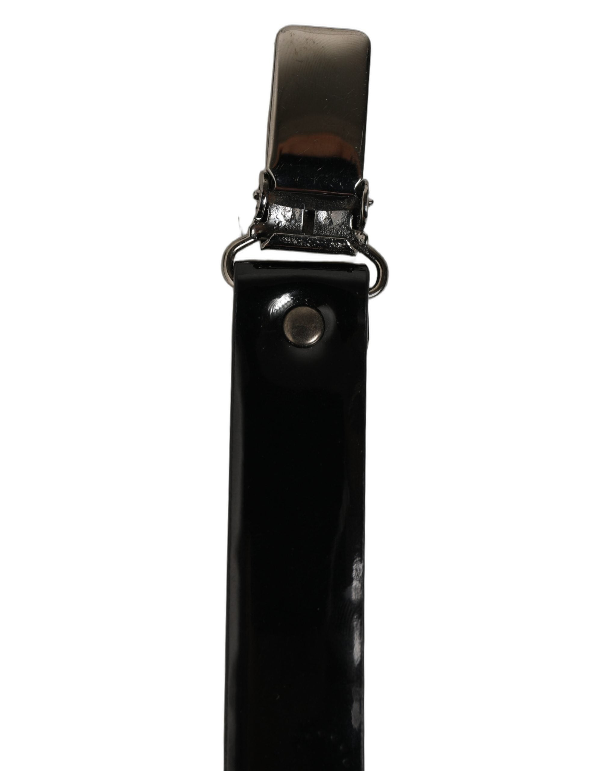 Dolce & Gabbana Dolce & Gabbana Black Adjustable Silver Metal Clips Men's Suspenders