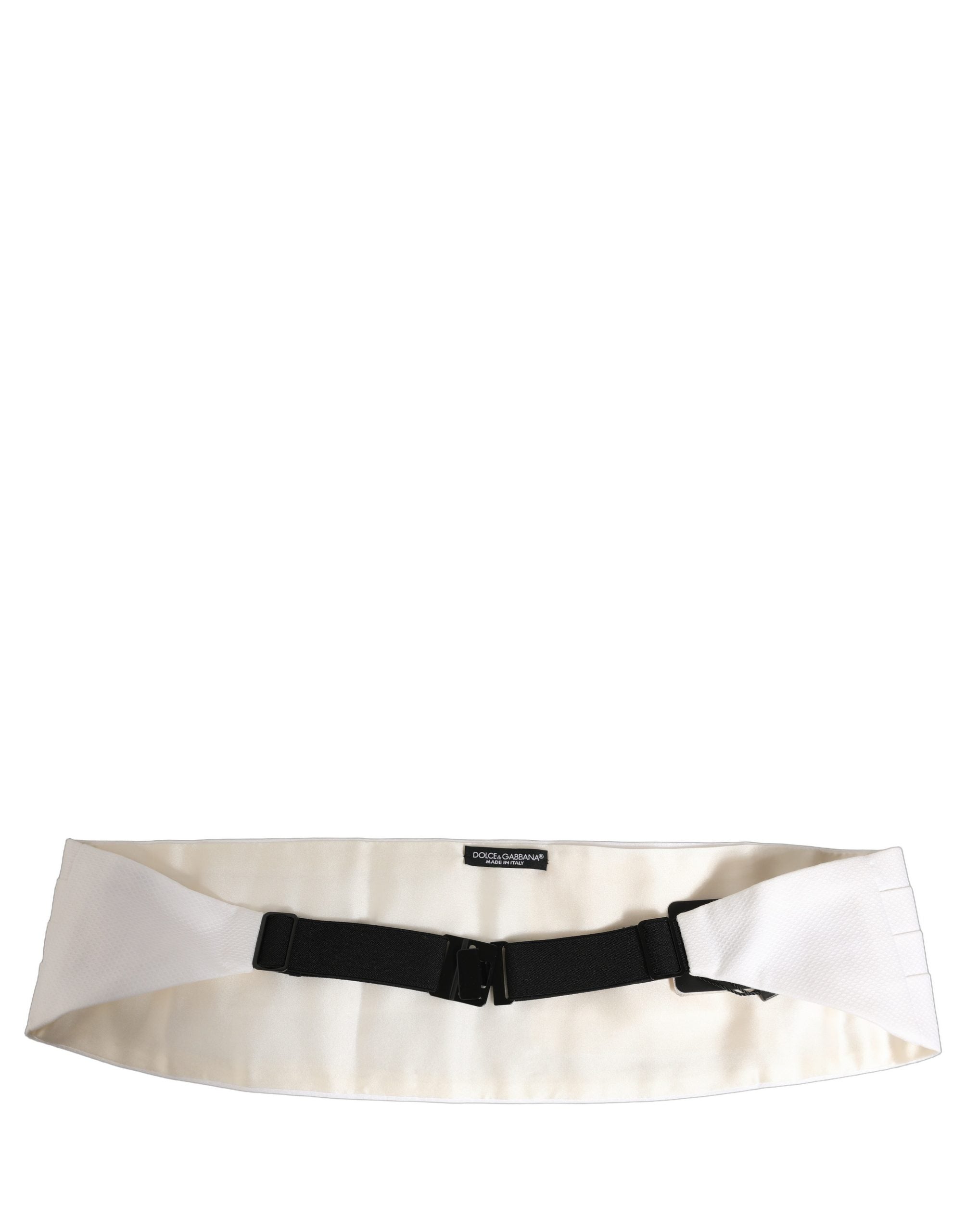 Dolce & Gabbana Dolce & Gabbana White Men Wide Waist Belt Cotton Men's Cummerbund