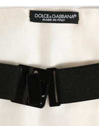 Dolce & Gabbana Dolce & Gabbana White Men Wide Waist Belt Cotton Men's Cummerbund