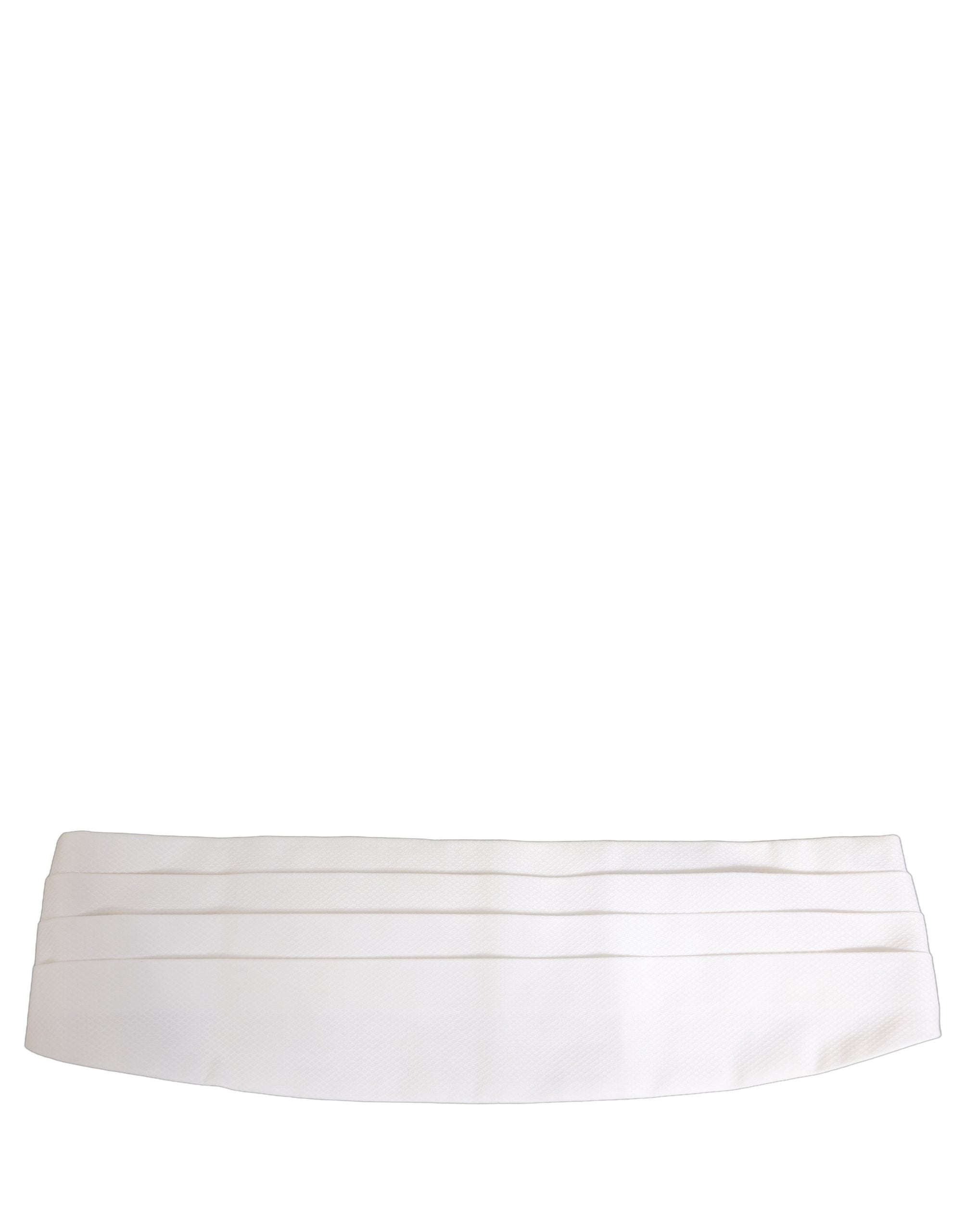 Dolce & Gabbana Dolce & Gabbana White Men Wide Waist Belt Cotton Men's Cummerbund